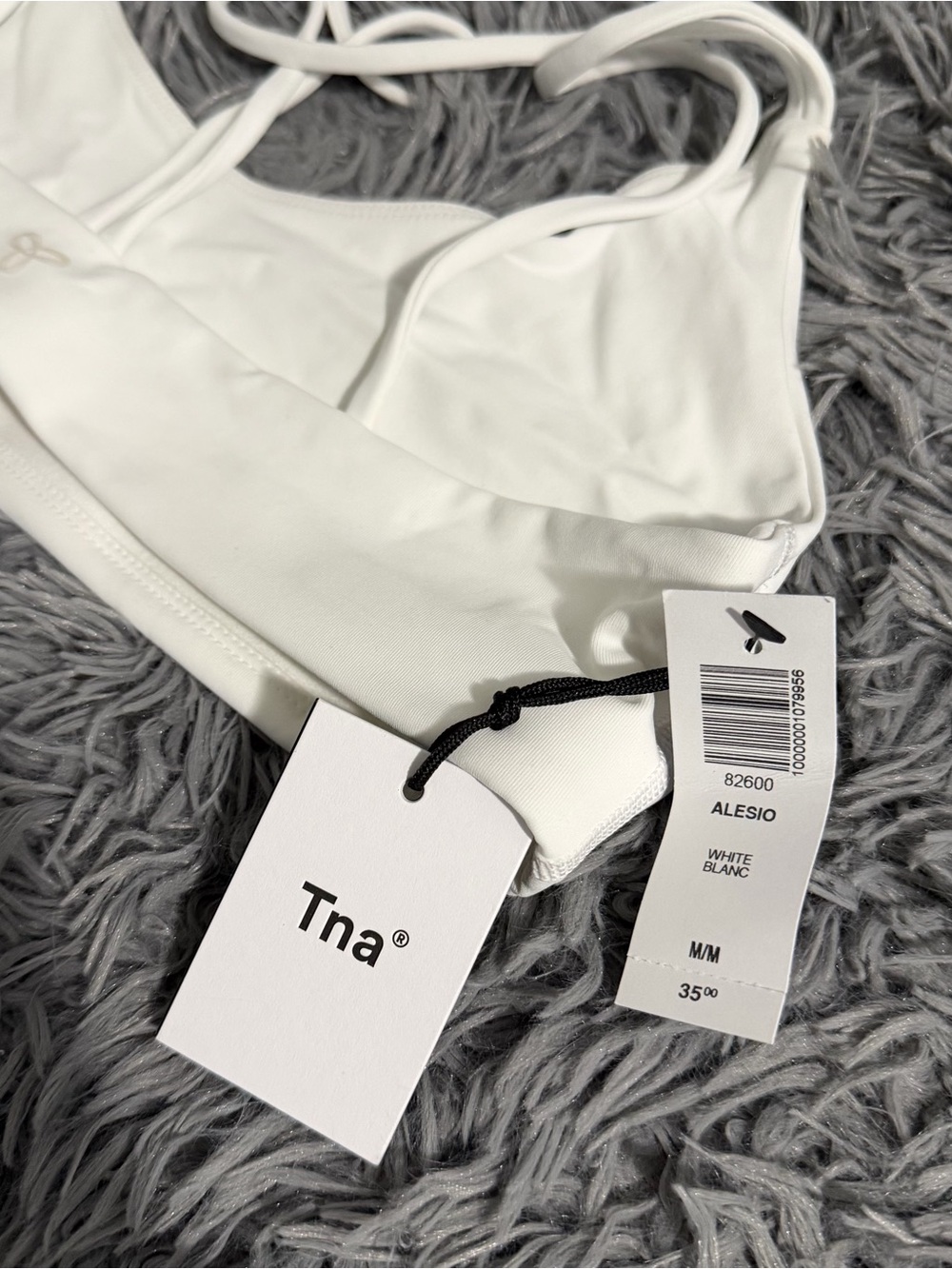 Aritzia TNA TNASLICK™ Alesio Bra – White (Size M) - Picture 6 of 8
